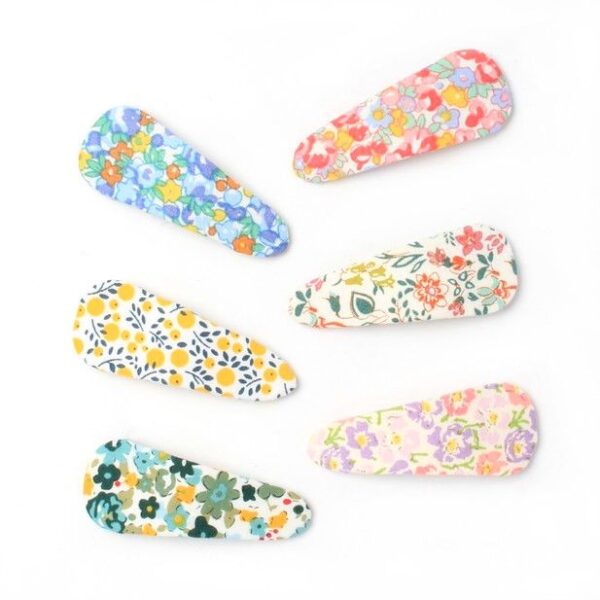 Large Floral Snap Clips