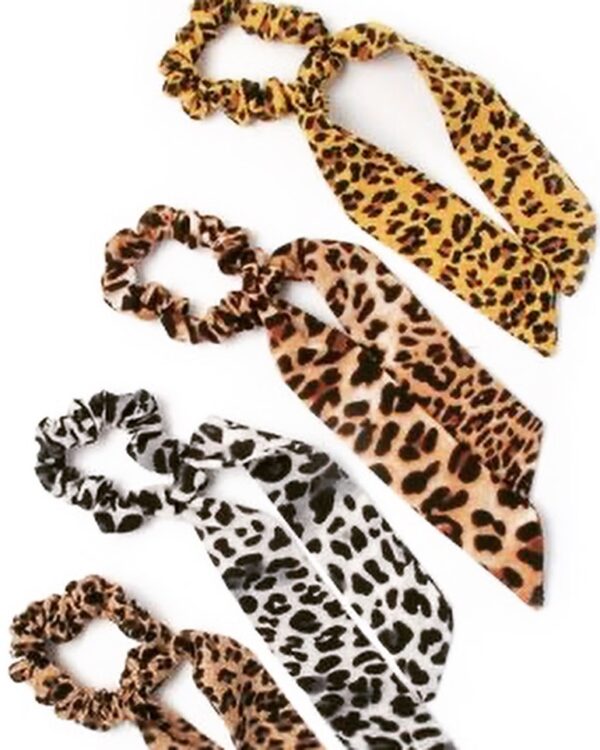 Animal Print Scrunchie with Tails