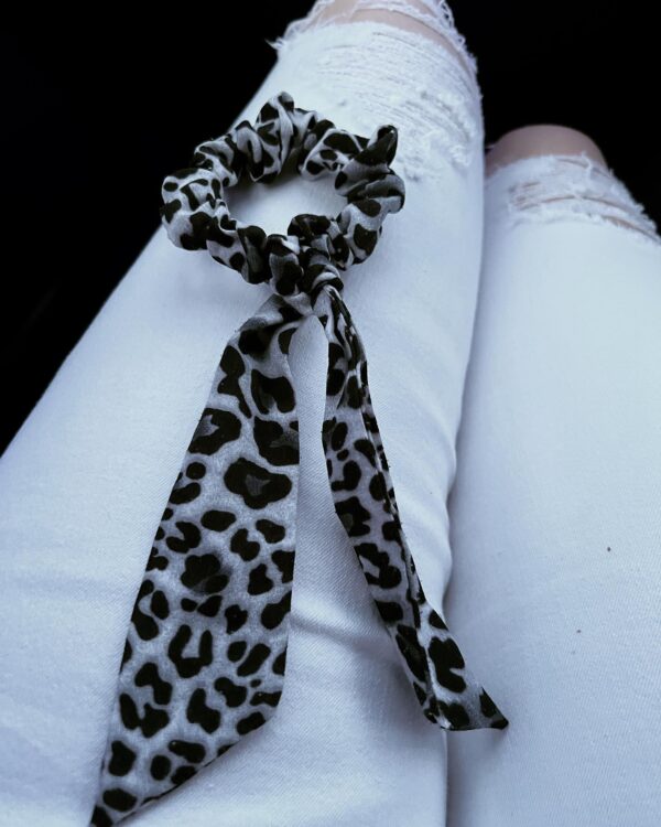 Animal Print Scrunchie with Tails