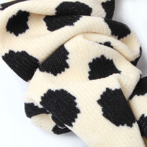 Black and Cream Patterned Scrunchies