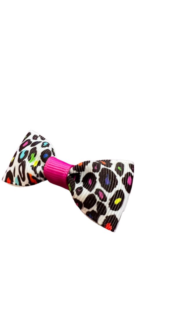Mini Summer Leopard Print Tux Bow