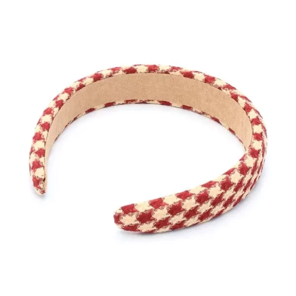 Houndstooth Tweed Padded Hairband (3cm)