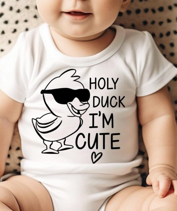 Holy Duck I'm Cute - Baby Vest
