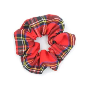 Red Checked Scrunchie