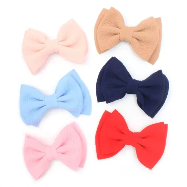 Textured Fabric Double Bows